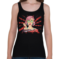 PRINTFASHION CSODÁLATOS VAGYOK - Női atléta - Fekete női trikó