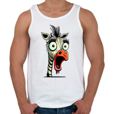 PRINTFASHION Csodálkozó zebra - Férfi atléta - Fehér