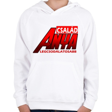 PRINTFASHION Csodás anya - Gyerek kapucnis pulóver - Fehér