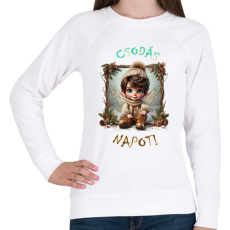 PRINTFASHION Csodás napot! - Női pulóver - Fehér