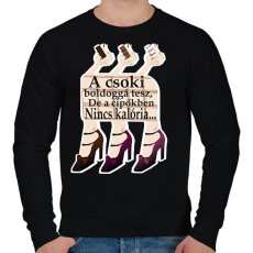 PRINTFASHION csoki és cipők - Férfi pulóver - Fekete
