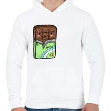 PRINTFASHION Csoki - Férfi kapucnis pulóver - Fehér férfi pulóver, kardigán