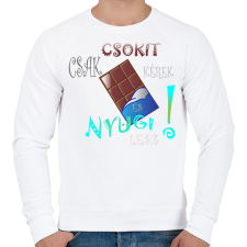 PRINTFASHION csoki - Férfi pulóver - Fehér férfi pulóver, kardigán