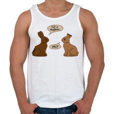 PRINTFASHION Csokinyulak - fáj a seggem - Férfi atléta - Fehér