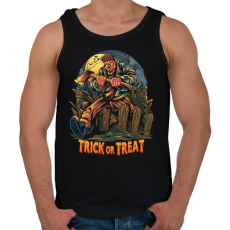PRINTFASHION Csokit vagy csalok - Férfi atléta - Fekete
