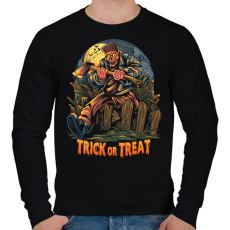 PRINTFASHION Csokit vagy csalok - Férfi pulóver - Fekete