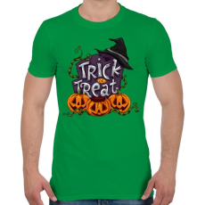 PRINTFASHION Csokit vagy csalunk - Férfi póló - Zöld