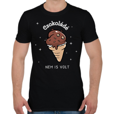 PRINTFASHION CSOKOLADE_NEM_IS_VOLT - Férfi póló - Fekete férfi póló