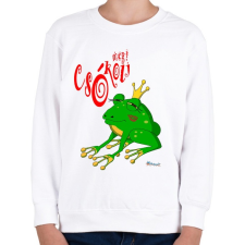 PRINTFASHION Csókolj meg! - Gyerek pulóver - Fehér gyerek pulóver, kardigán