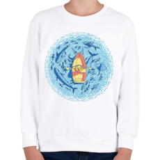PRINTFASHION Csónak - Gyerek pulóver - Fehér