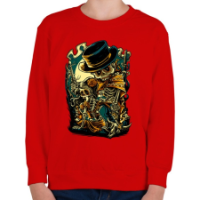 PRINTFASHION Csont bandita - Gyerek pulóver - Piros gyerek pulóver, kardigán