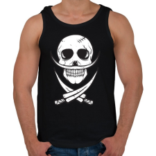 PRINTFASHION Csontbajusz - Férfi atléta - Fekete atléta, trikó