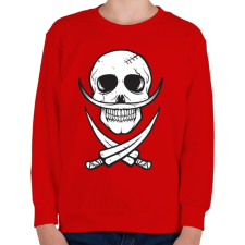 PRINTFASHION Csontbajusz - Gyerek pulóver - Piros gyerek pulóver, kardigán