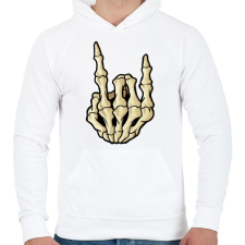 PRINTFASHION csontkéz - Férfi kapucnis pulóver - Fehér férfi pulóver, kardigán