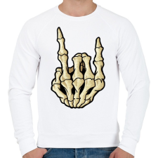 PRINTFASHION csontkéz - Férfi pulóver - Fehér férfi pulóver, kardigán