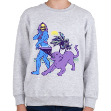 PRINTFASHION Csontváz a tengerparton - Gyerek pulóver - Sport szürke