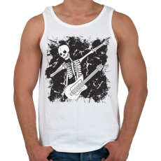 PRINTFASHION Csontváz gitárral - Férfi atléta - Fehér