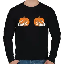 PRINTFASHION Csontváz kezek - Férfi pulóver - Fekete férfi pulóver, kardigán