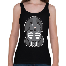 PRINTFASHION csontváz nyuszi - Női atléta - Fekete