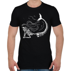 PRINTFASHION Csontváz sellő - Férfi póló - Fekete