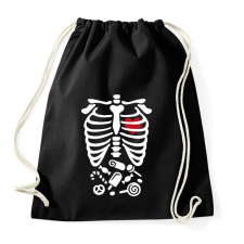 PRINTFASHION Csontváz - Sportzsák, Tornazsák - Fekete tornazsák