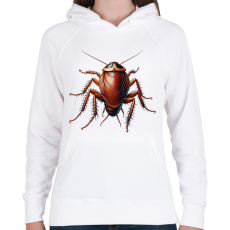 PRINTFASHION Csótány - Női kapucnis pulóver - Fehér