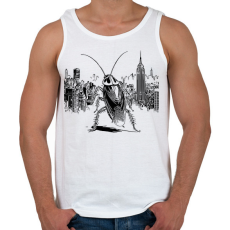 PRINTFASHION Csótány rajz - Férfi atléta - Fehér