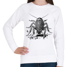 PRINTFASHION Csótány rajz - Női pulóver - Fehér női pulóver, kardigán