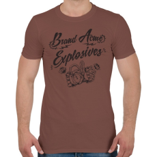 PRINTFASHION Csúcspont - Férfi póló - Mogyoróbarna