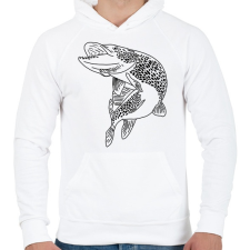 PRINTFASHION csuka - Férfi kapucnis pulóver - Fehér férfi pulóver, kardigán