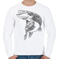 PRINTFASHION csuka - Férfi pulóver - Fehér férfi pulóver, kardigán