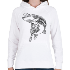 PRINTFASHION csuka - Női kapucnis pulóver - Fehér női pulóver, kardigán