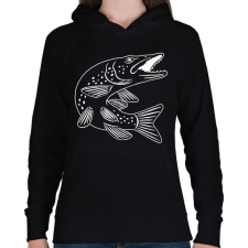 PRINTFASHION csuka - Női kapucnis pulóver - Fekete női pulóver, kardigán