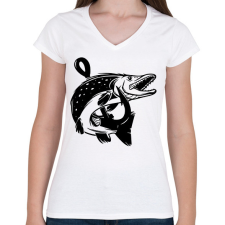 PRINTFASHION csuka - Női V-nyakú póló - Fehér női póló