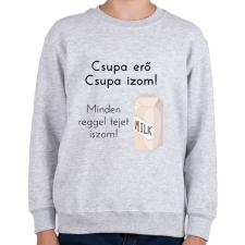 PRINTFASHION csupa erő csupa izom - Gyerek pulóver - Sport szürke gyerek pulóver, kardigán