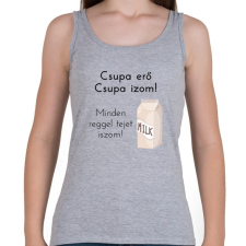 PRINTFASHION csupa erő csupa izom - Női atléta - Sport szürke női trikó