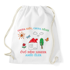 PRINTFASHION Csupa szív, csupa lélek - Óvó néni - Sportzsák, Tornazsák - Fehér tornazsák