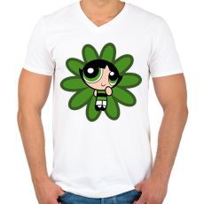 PRINTFASHION Csuporka - Férfi V-nyakú póló - Fehér