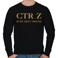 PRINTFASHION CTR+Z is my best friend - Férfi pulóver - Fekete