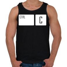 PRINTFASHION Ctrl + C - Férfi atléta - Fekete