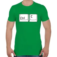 PRINTFASHION Ctrl C - Férfi póló - Zöld férfi póló