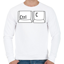 PRINTFASHION Ctrl C - Férfi pulóver - Fehér férfi pulóver, kardigán