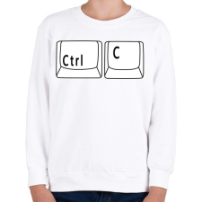PRINTFASHION Ctrl C - Gyerek pulóver - Fehér gyerek pulóver, kardigán