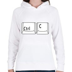 PRINTFASHION Ctrl C - Női kapucnis pulóver - Fehér