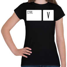 PRINTFASHION Ctrl + V - Női póló - Fekete