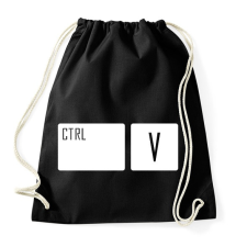 PRINTFASHION Ctrl + V - Sportzsák, Tornazsák - Fekete tornazsák