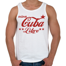 PRINTFASHION Cuba libre - Férfi atléta - Fehér