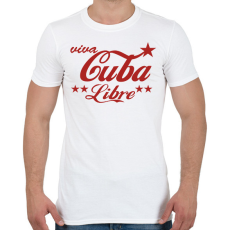 PRINTFASHION Cuba libre - Férfi póló - Fehér