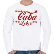 PRINTFASHION Cuba libre - Férfi pulóver - Fehér