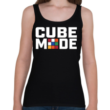 PRINTFASHION Cube mode - Női atléta - Fekete női trikó